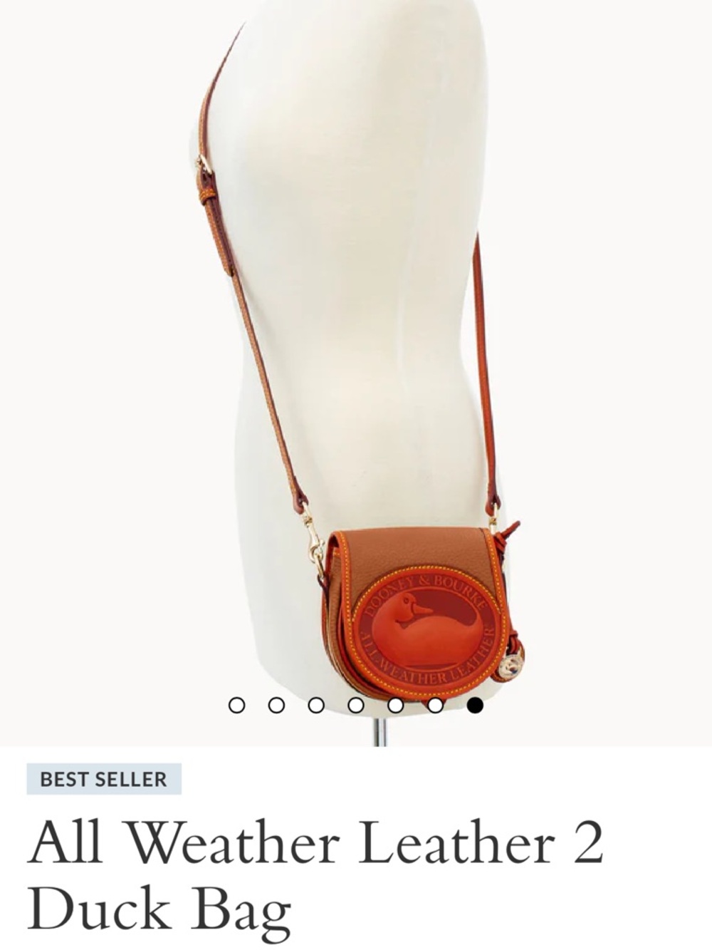 Dooney & Bourke Caramel All Weather Leather Duck Crossbody - Picture 7 of 7